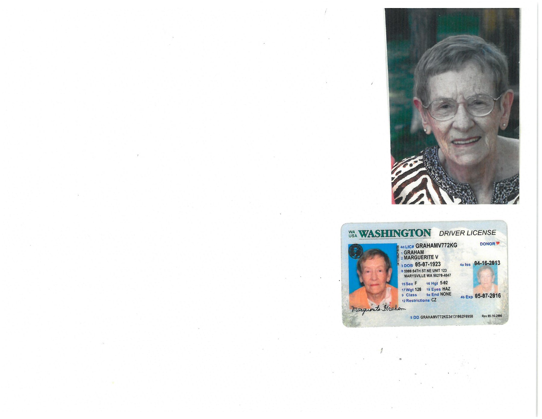 Obituary of Marguerite Virginia Graham