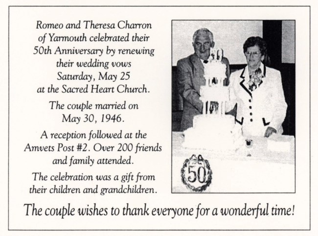 Romeo Charron Obituary Yarmouth Me