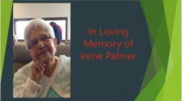 Obituary of Irene Ruth Palmer