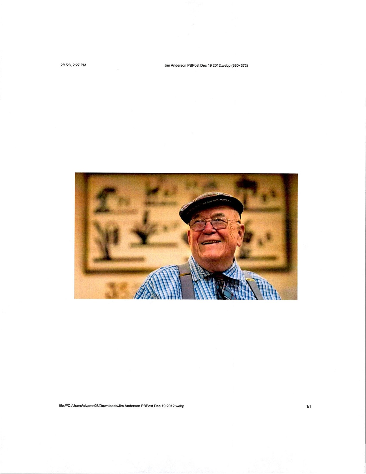 Obituary of James Walter Anderson III