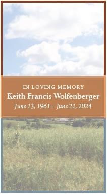 Obituary of Keith Francis Wolfenberger