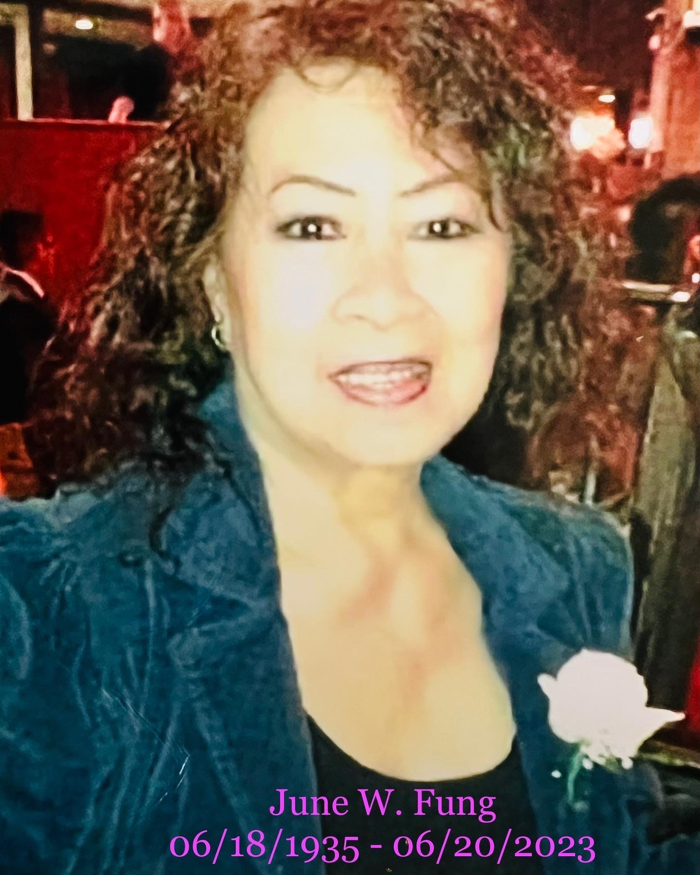 Obituary of June Wong Fung