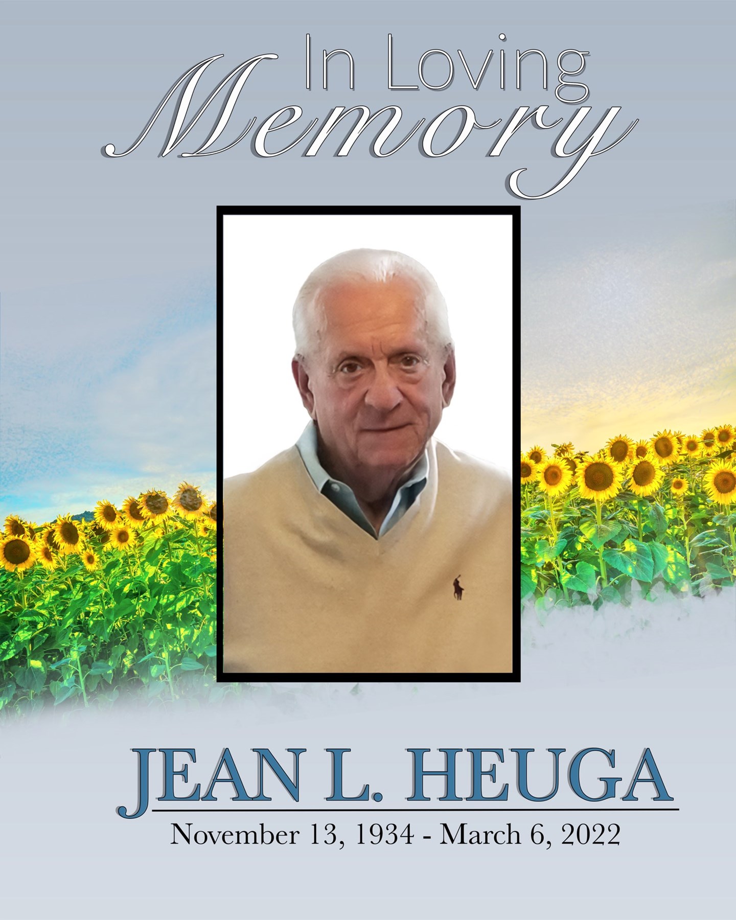 Avis de décès de Jean L Heuga