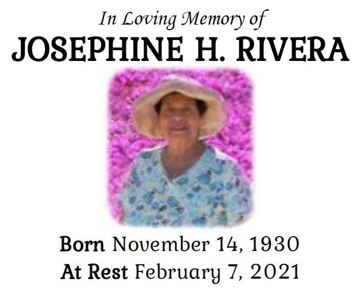Obituary of Josephine H. Rivera