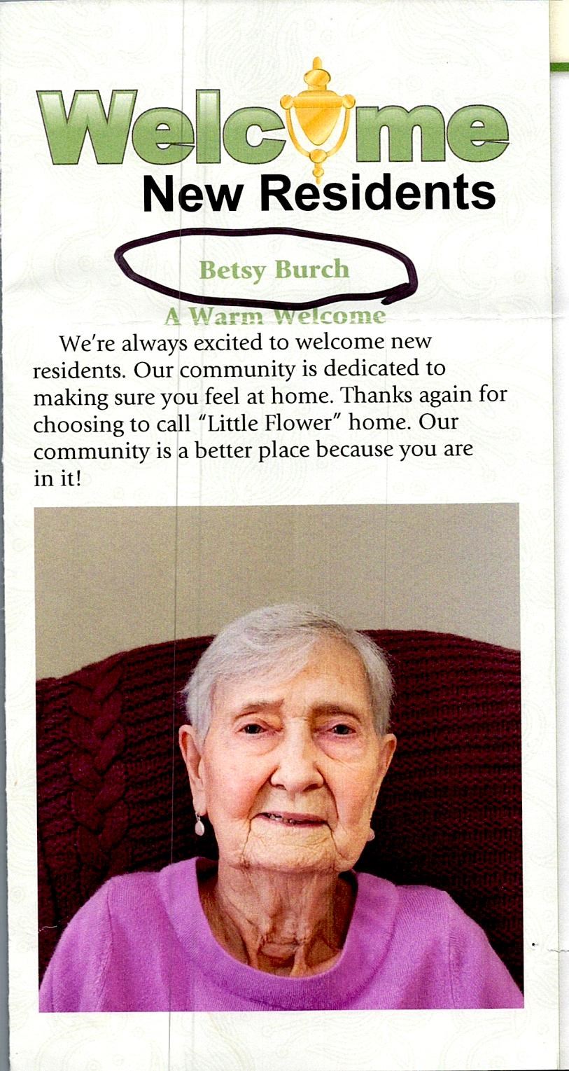 Obituary of Betsy Stafford Burch