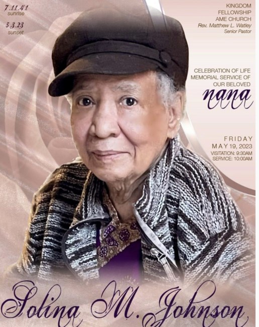 Obituary of Solina M. Johnson