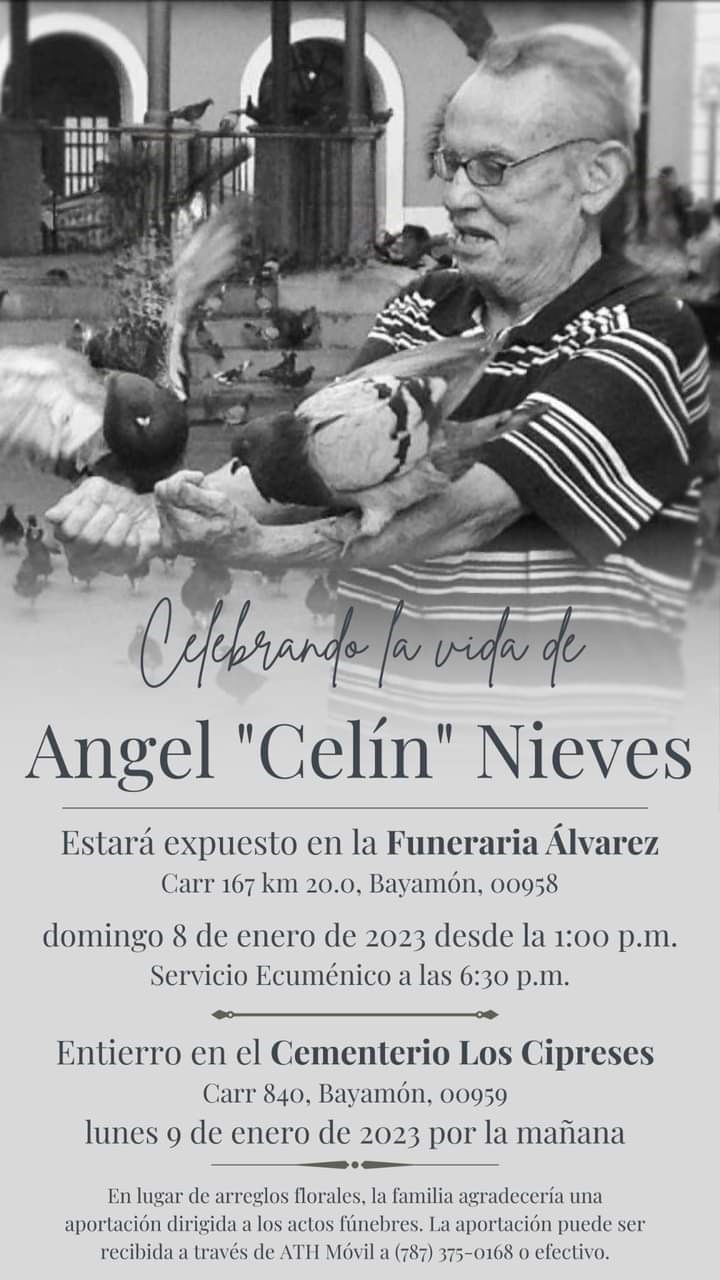 Avis de décès de Ángel Nieves Rivera