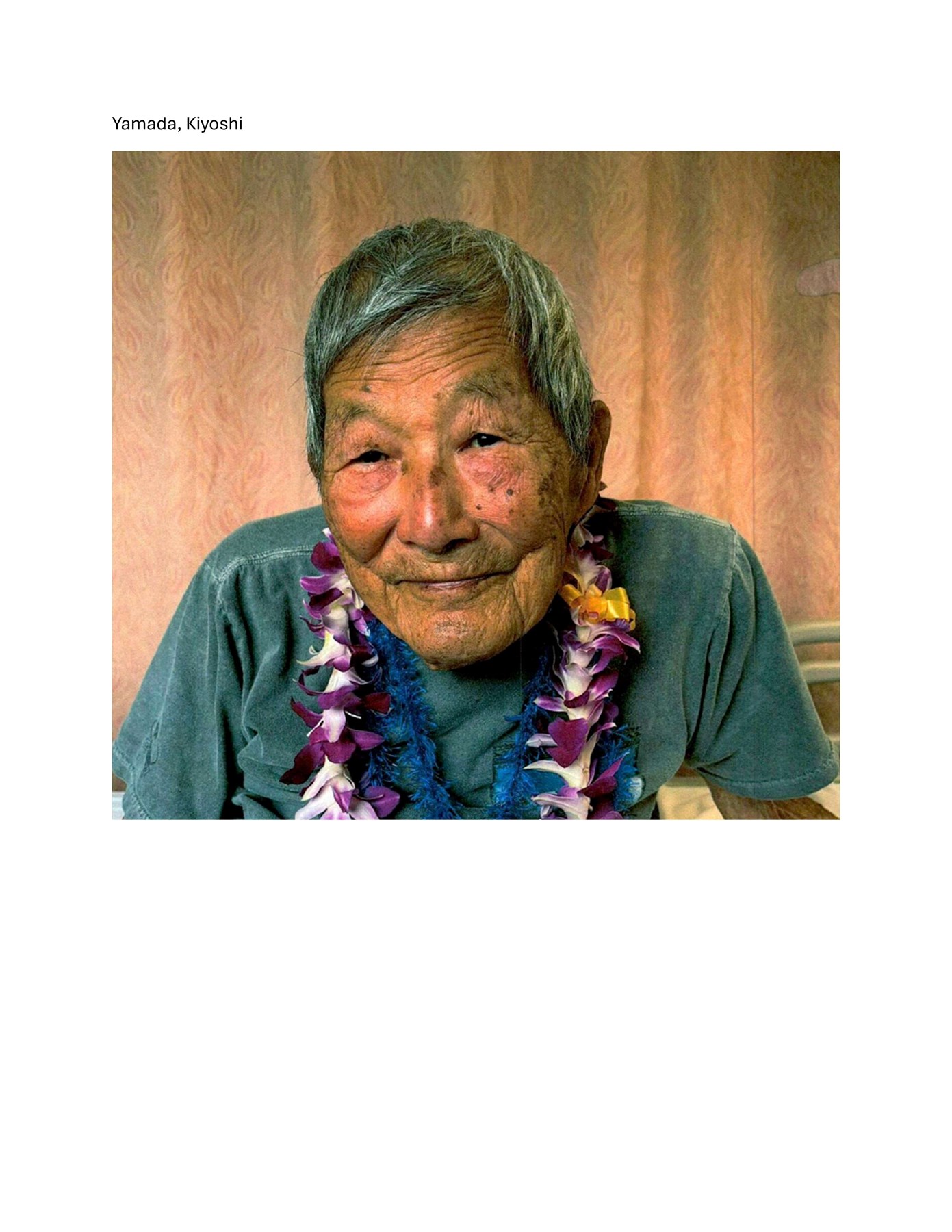 Avis de décès de Kiyoshi Yamada