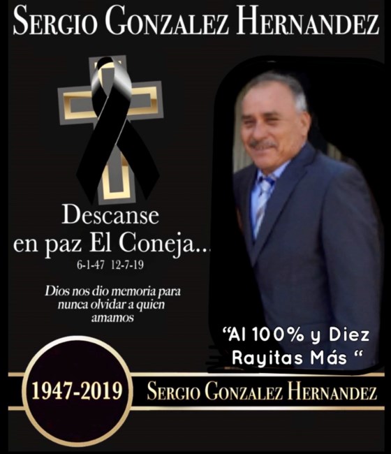 Obituario de Sergio Gonzalez Hernandez