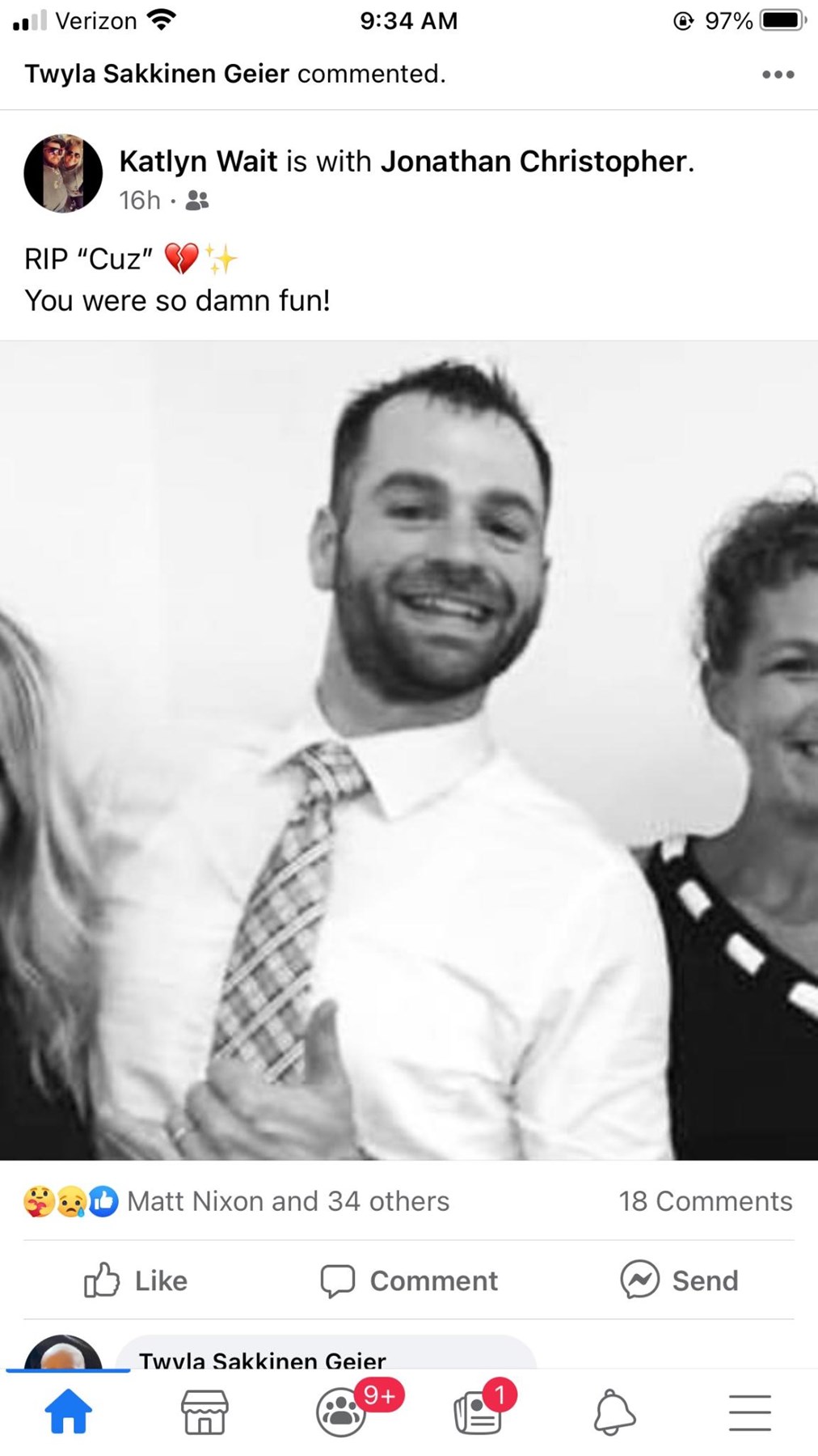 Obituary of Jonathan Christopher Nixon