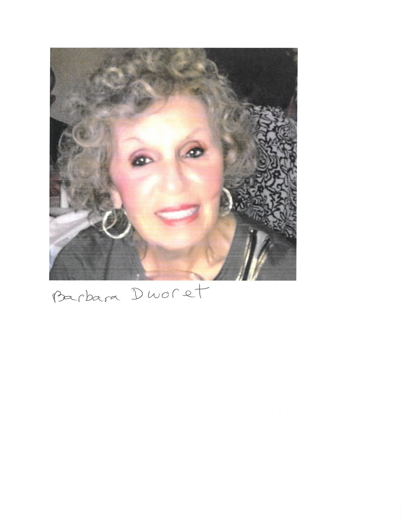 Obituary of Barbara Dworet