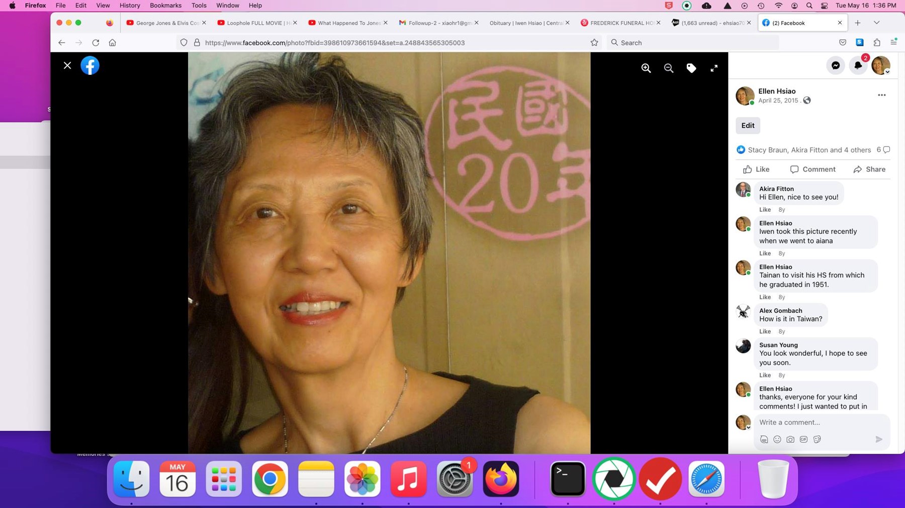 Obituario de Ellen Hsiao