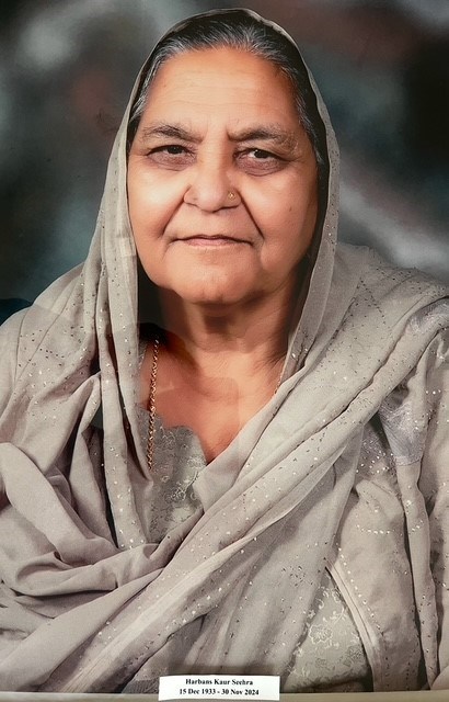 Obituary of Harbans Kaur Seehra