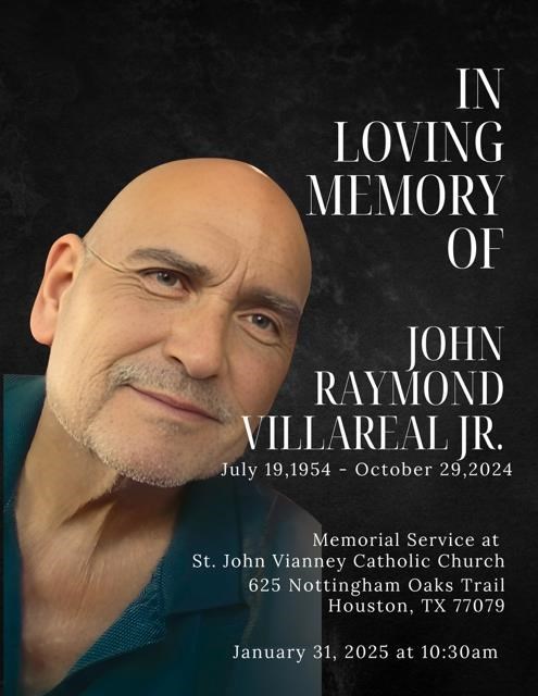 Obituary of John Raymond Villareal Jr.