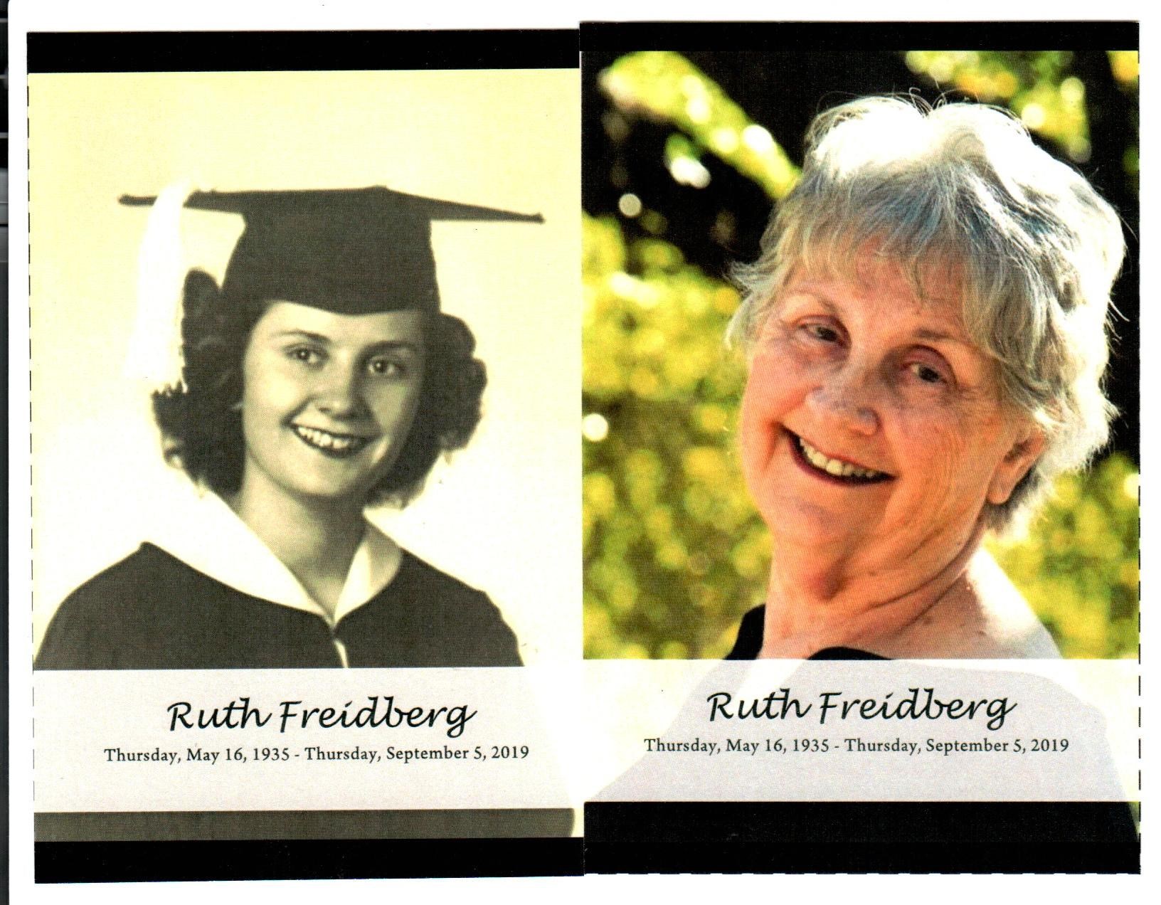Obituary of Ruth Freidberg