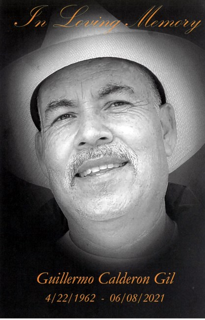 Obituary of Guillermo Calderon Gil