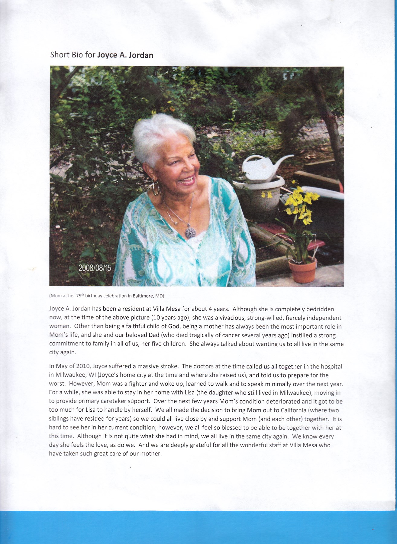 Obituary of Joyce Arliece Jordan