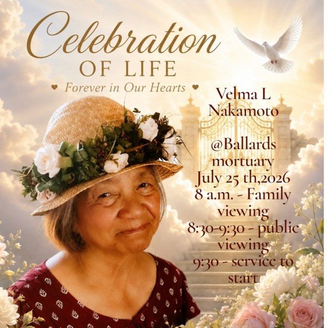 Obituary of Velma Luna Nakamoto