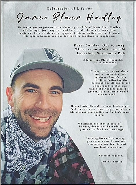 Obituary of Jamie Blair Hadley