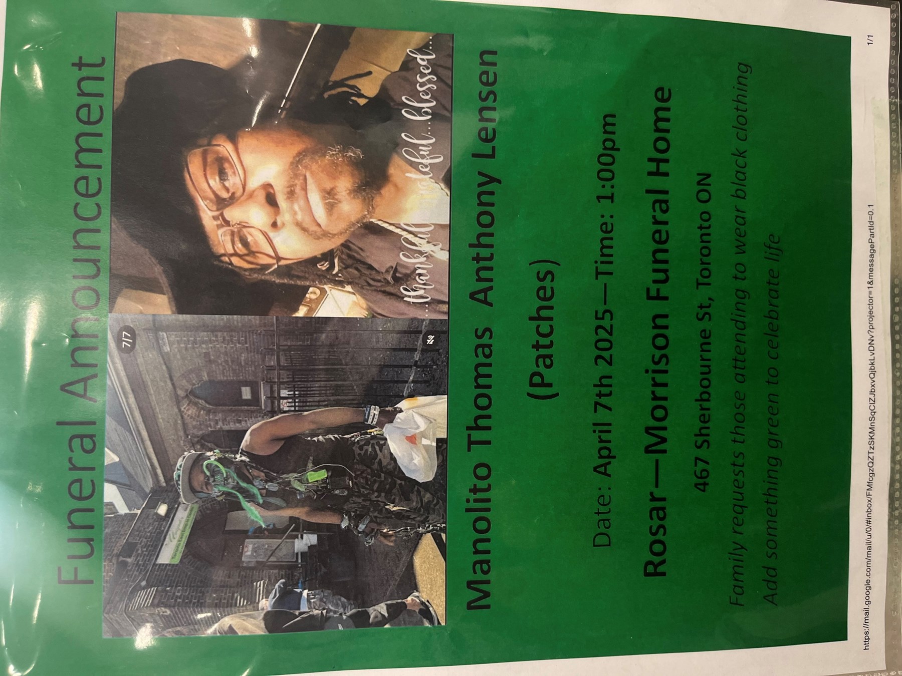 Obituary of Monolito Thomas Anthony Lensen