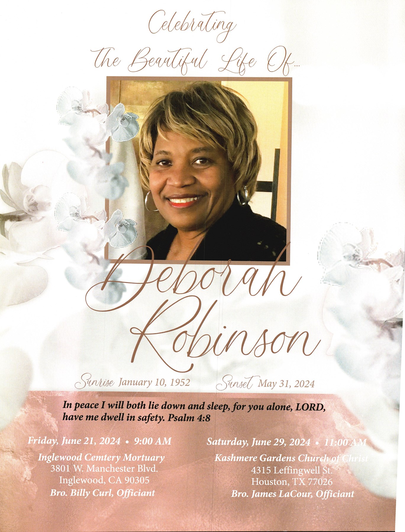 Obituary of Deborah Robinson