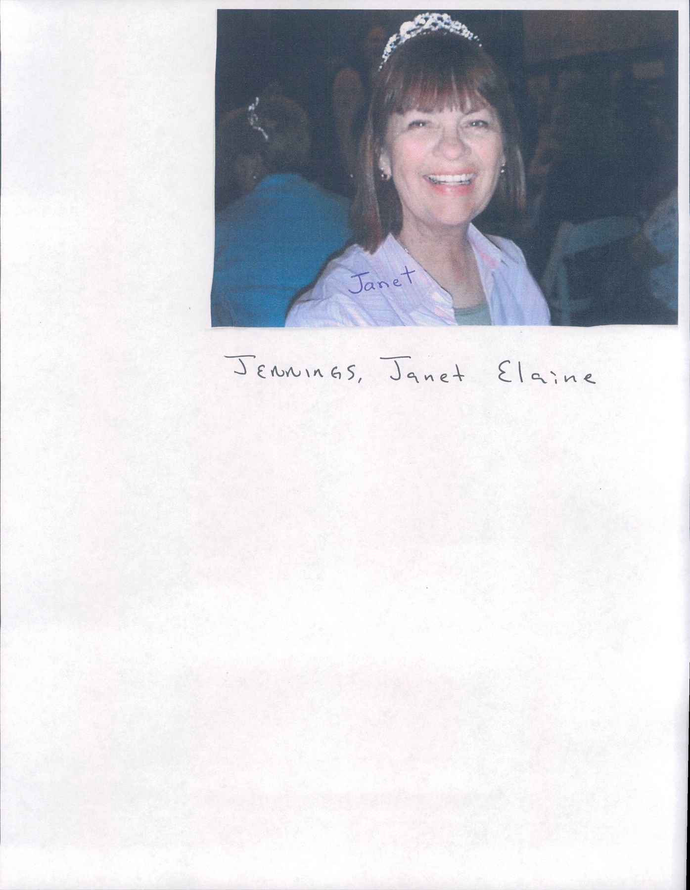 Obituary of Janet Elaine Jennings