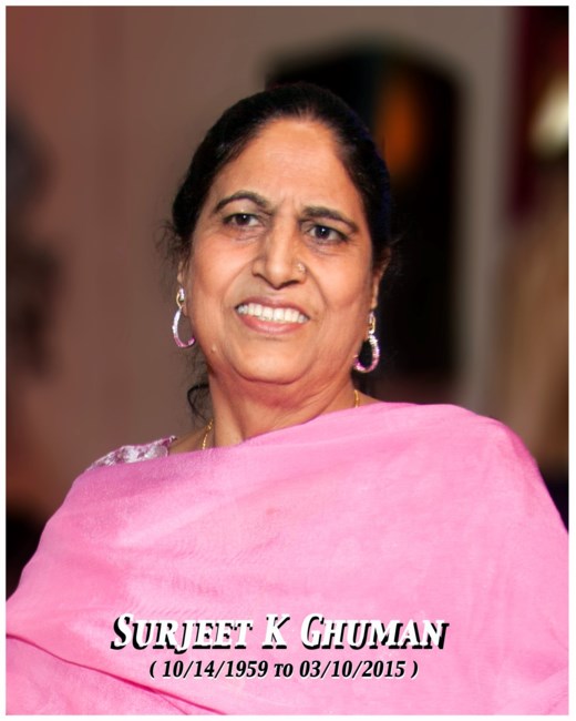 Obituary of Surjeet Kaur Ghuman