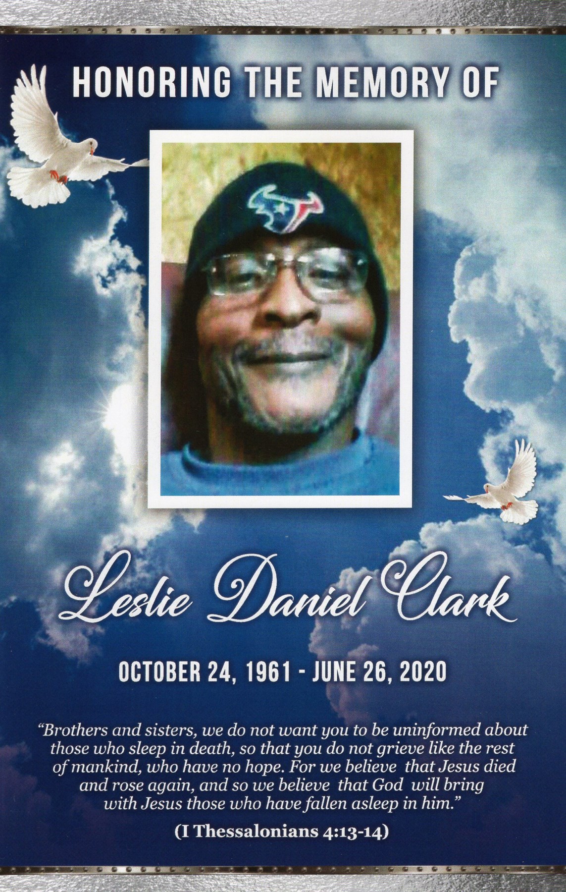 Obituary of Leslie Daniel Clark