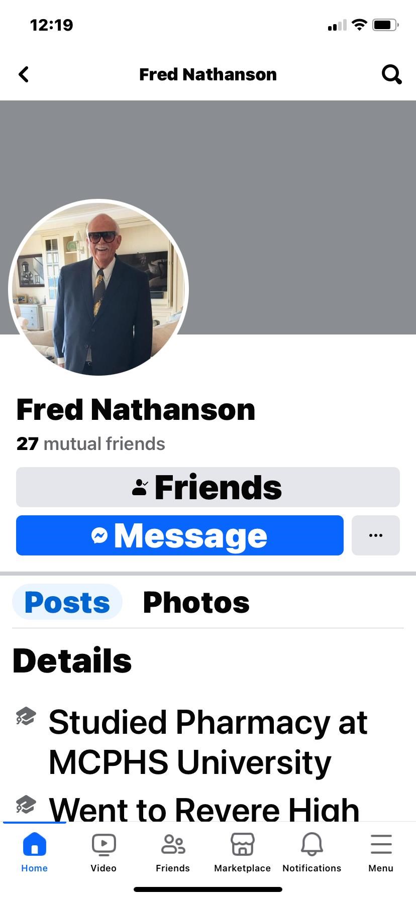 Obituary of Fred H. Nathanson