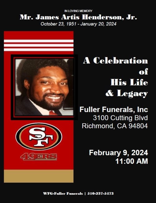 Obituario de Mr. James Artis Henderson Jr.