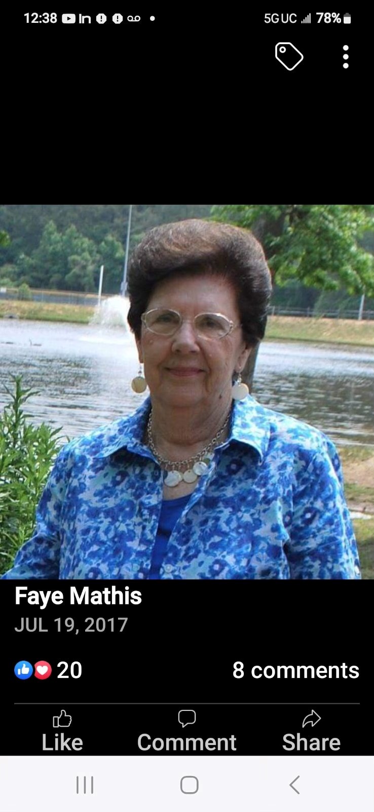 Obituary of Faye Mathis