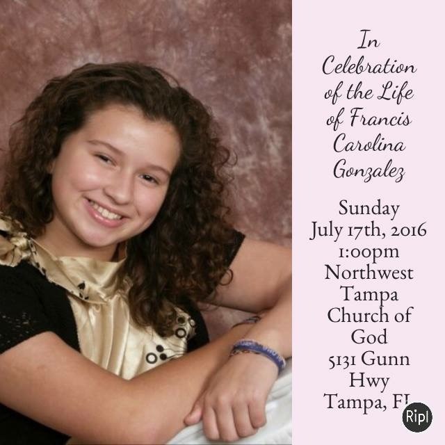 Obituary of Francis Carolina Gonzalez Sanchez