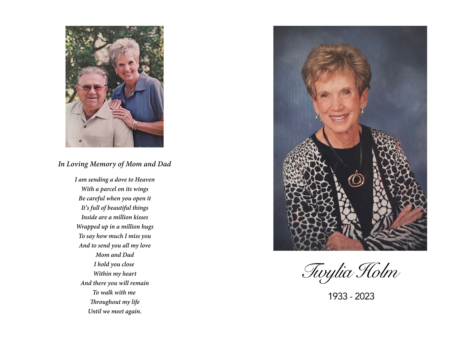 Obituary of Twylia Loveda Holm
