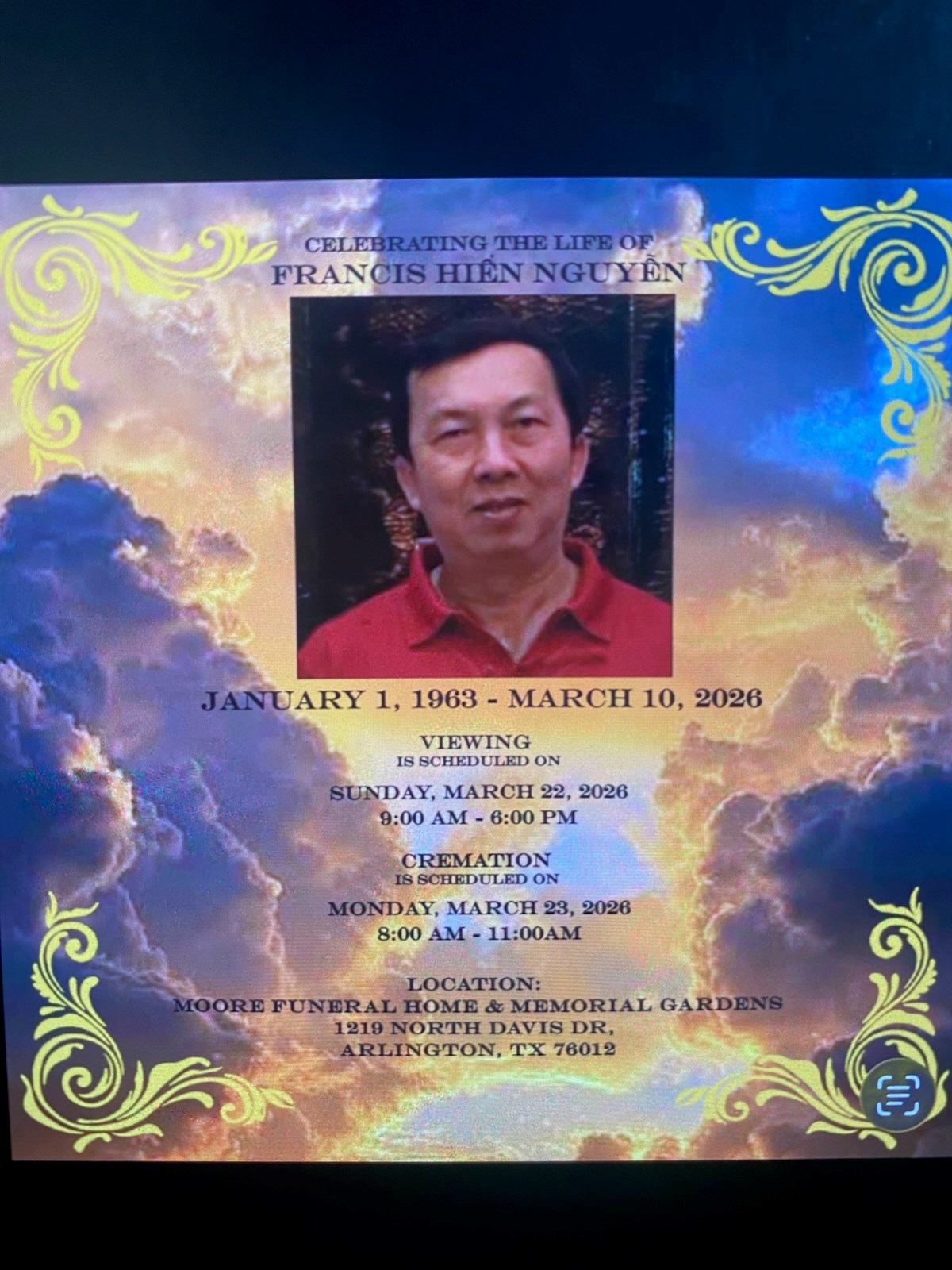 Obituary of Francis Hien Nguyen
