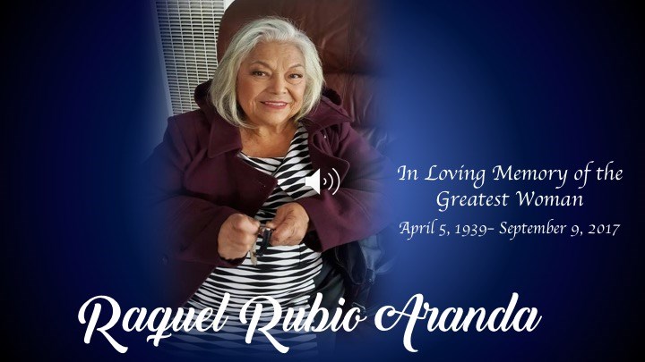 Obituary of Raquel Rubio Aranda